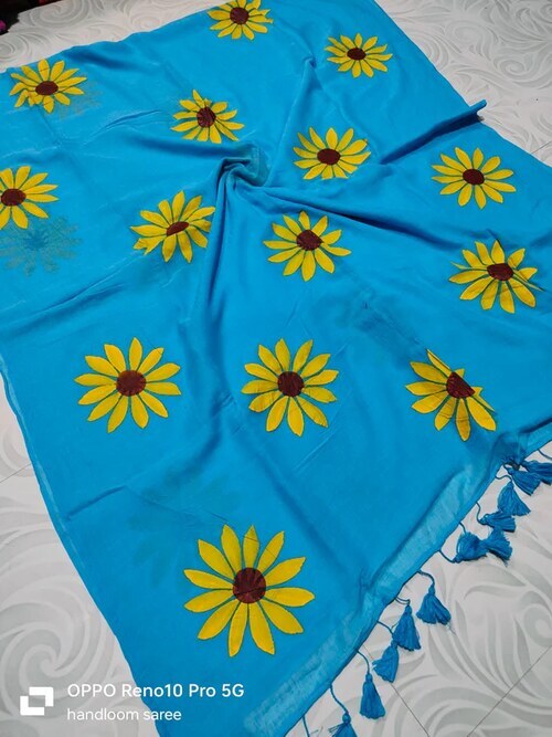 Designer mul mul cotton saree