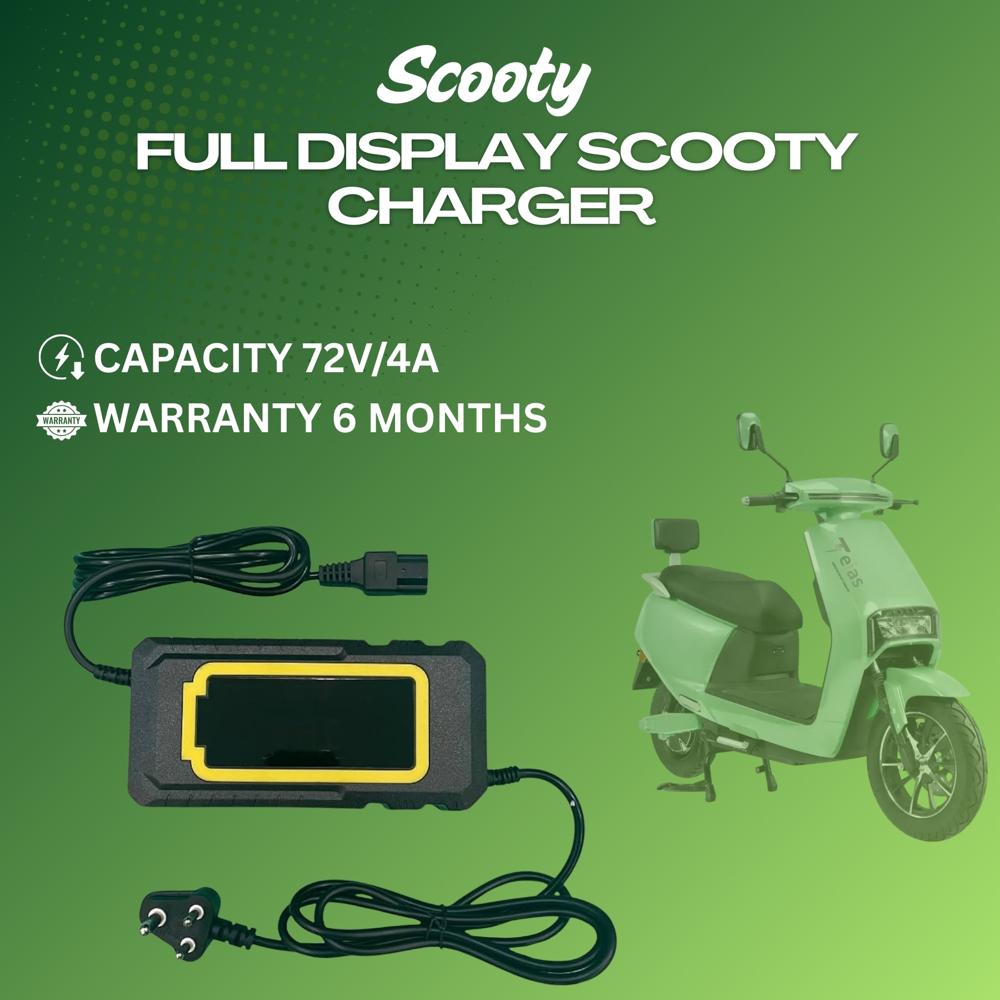 Full Display Scooty Charger 72v/4a - Battery Life: 2-5 Years