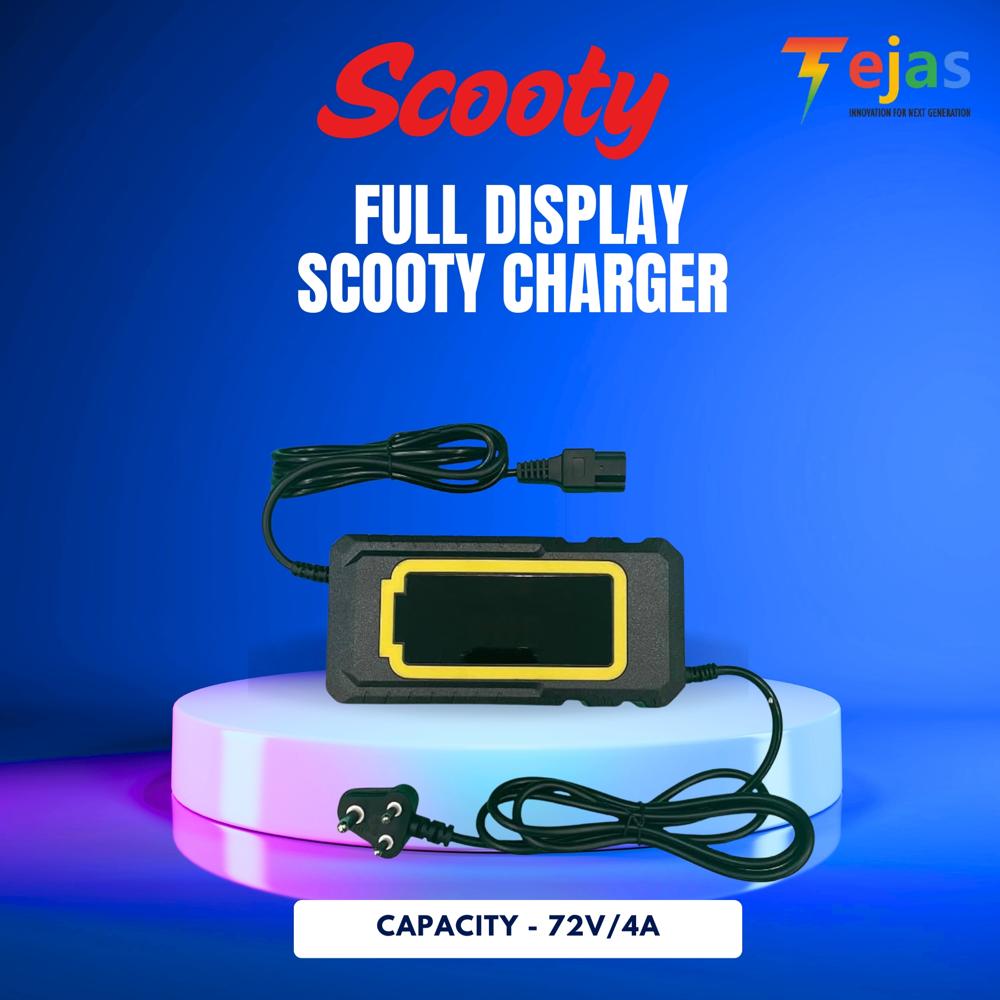 Full Display Scooty Charger 72v/4a - Battery Life: 2-5 Years