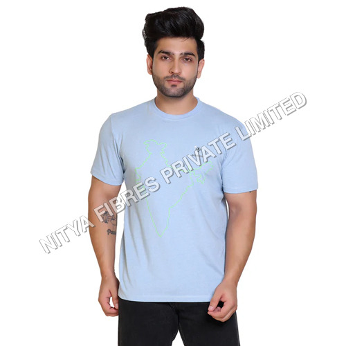 Round Neck India Map Printed T-Shirt - Age Group: Adult
