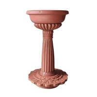6 Feet Red Sandstone Fountain - Material: Stone