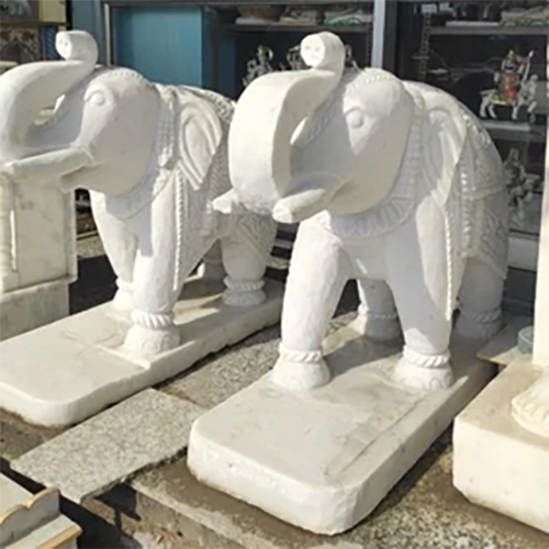 Small Marble Elephant Statue