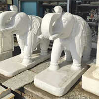 Small Marble Elephant Statue