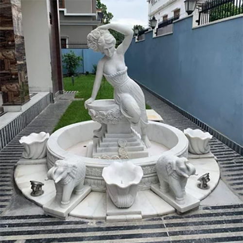 5 Inch White Marble Statue