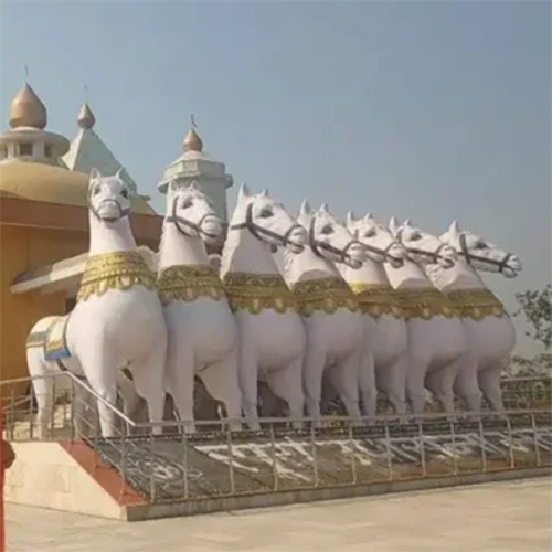 White Marble Horse Statue
