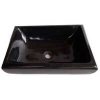 Black Marble Wash Basin - Features: Fire Resistant