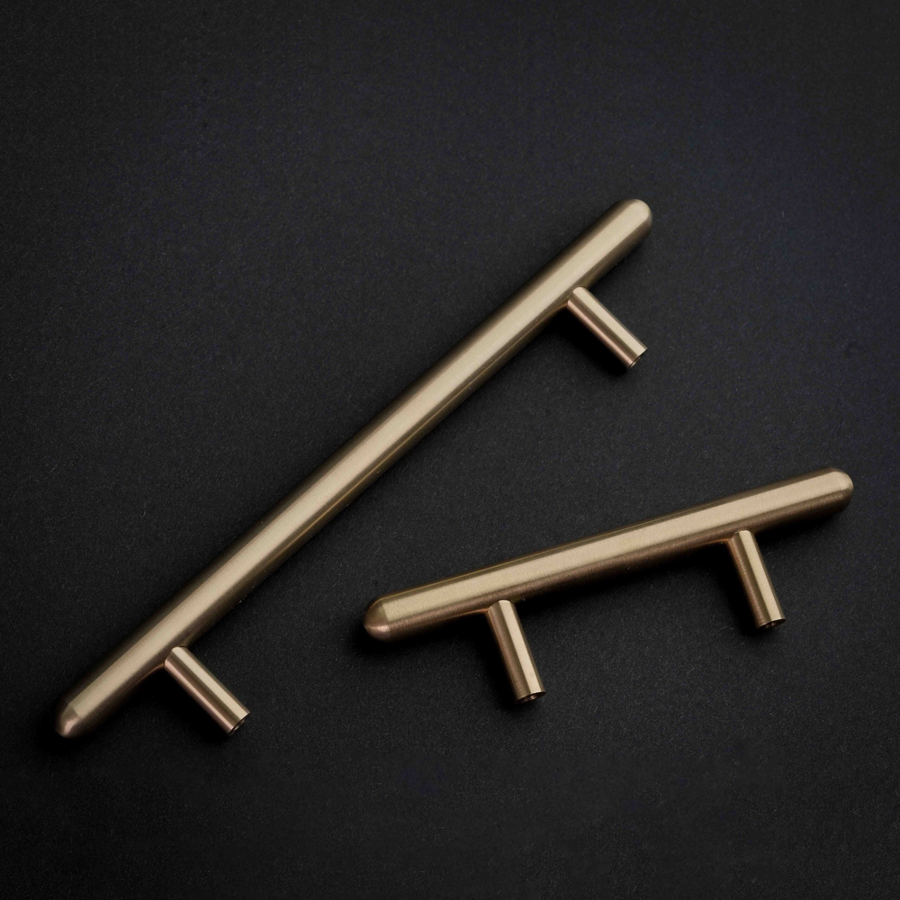Pebble Cabinet Handle | Kitchen Cabinet Pull | Drawer Pull | Wardrobe Handle | Round Bar Handle | Furniture Handle | Nordic Handle - Color: Matte Gold