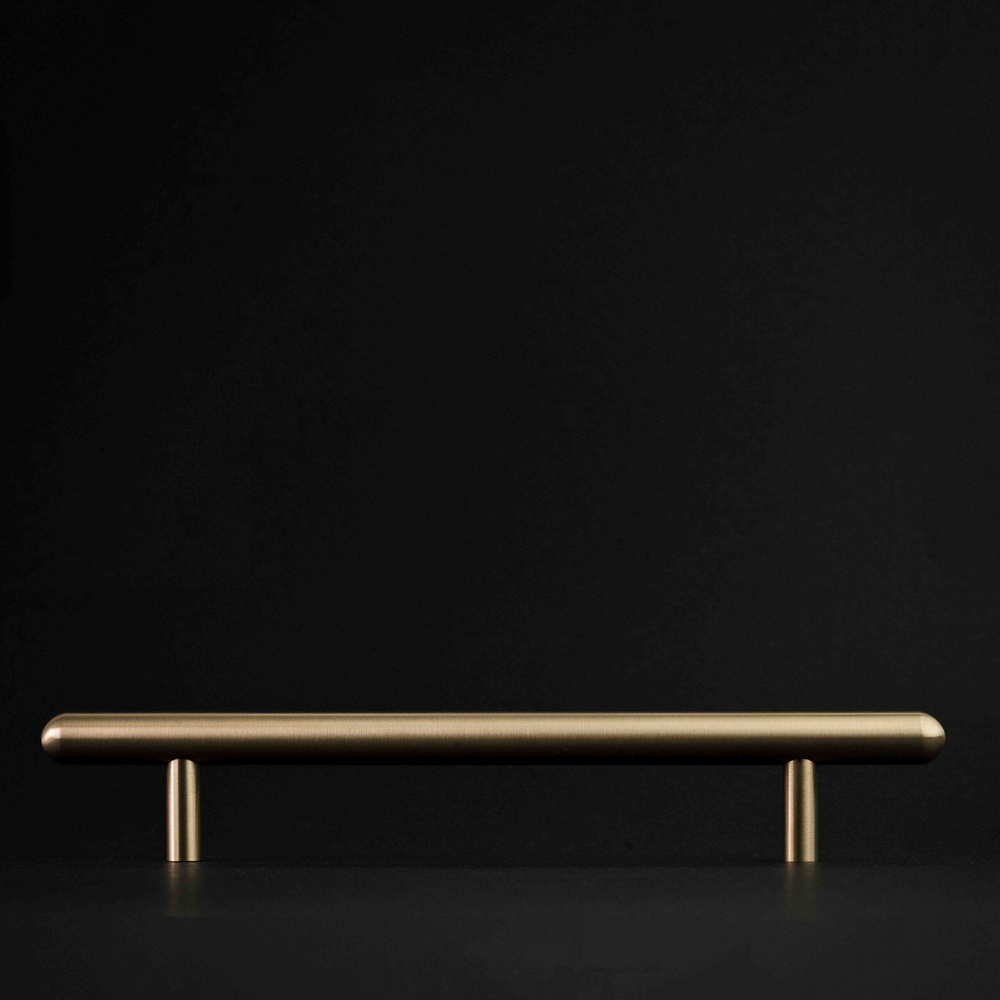 Pebble Cabinet Handle | Kitchen Cabinet Pull | Drawer Pull | Wardrobe Handle | Round Bar Handle | Furniture Handle | Nordic Handle - Color: Matte Gold