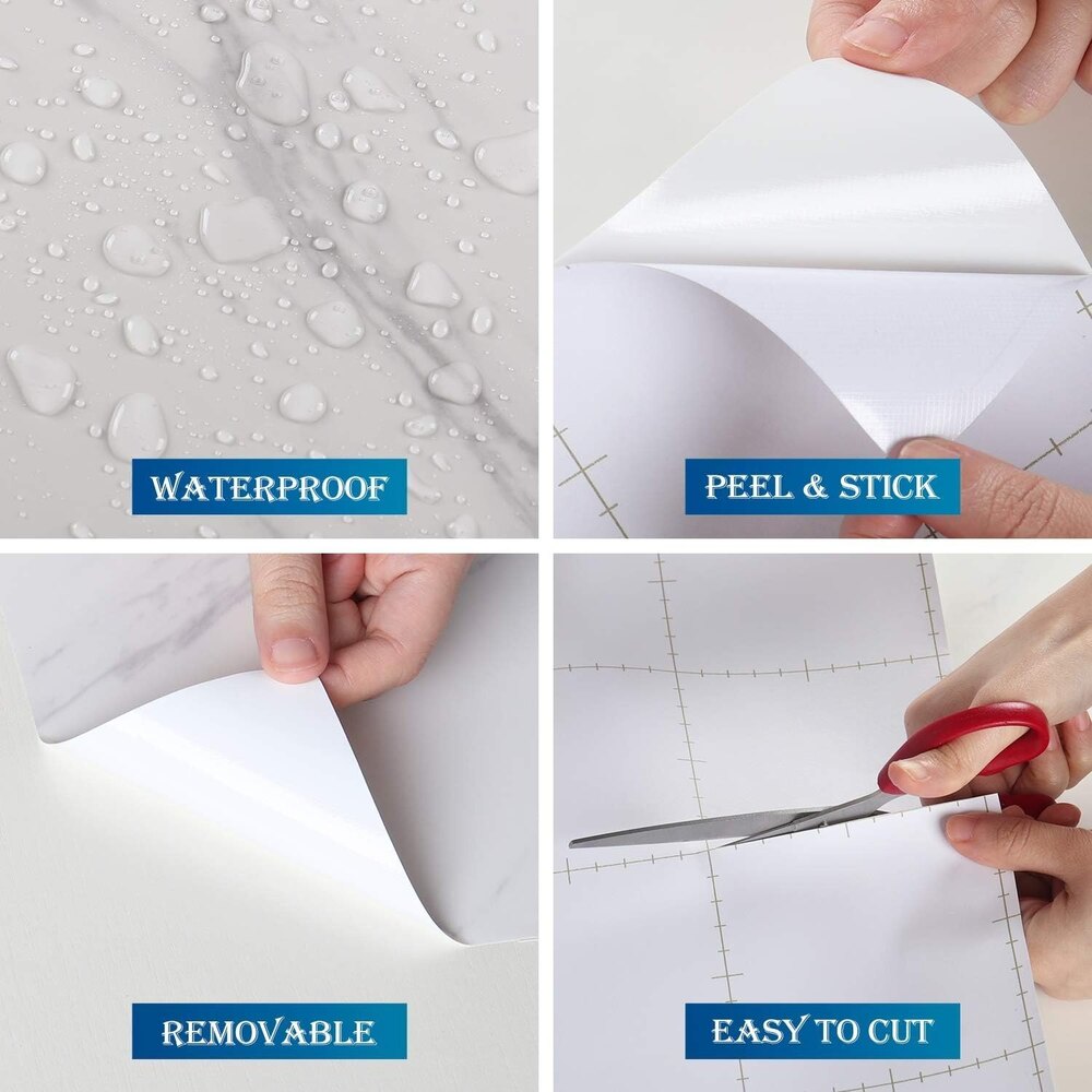 White Marble Wallpaper Self Adhesive Wall Paper