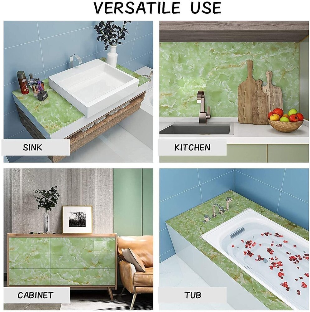 Green Marble Peel And Stick Self Adhesive Wallpaper