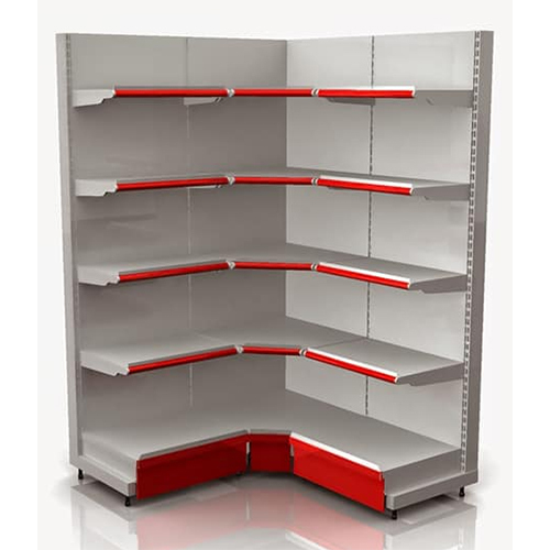 Space Saving Supermarket Corner Racks