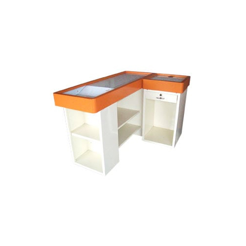 Supermarket Cash Counter - Color: White Orange