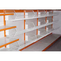 Supermarket Mesh Basket Racks - Color: White Yellow