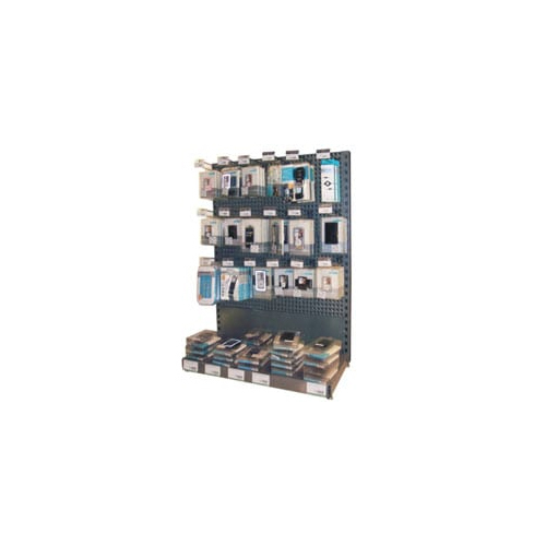 Perforated Display Racks For Electronic Showrooms - Color: Grey
