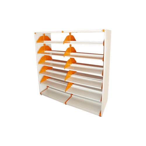 Premium Model Book Racks From Donracks - Color: White Orange