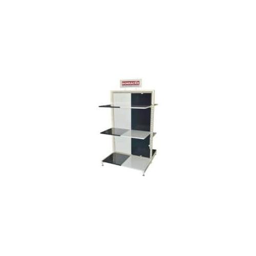 Textile Mini Gondola Storage Racking System - Color: White