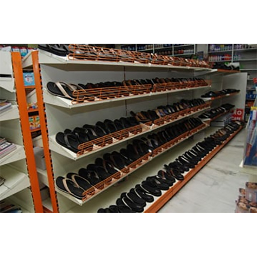 Mesh Stopper Shoe Racks - Color: White Orange