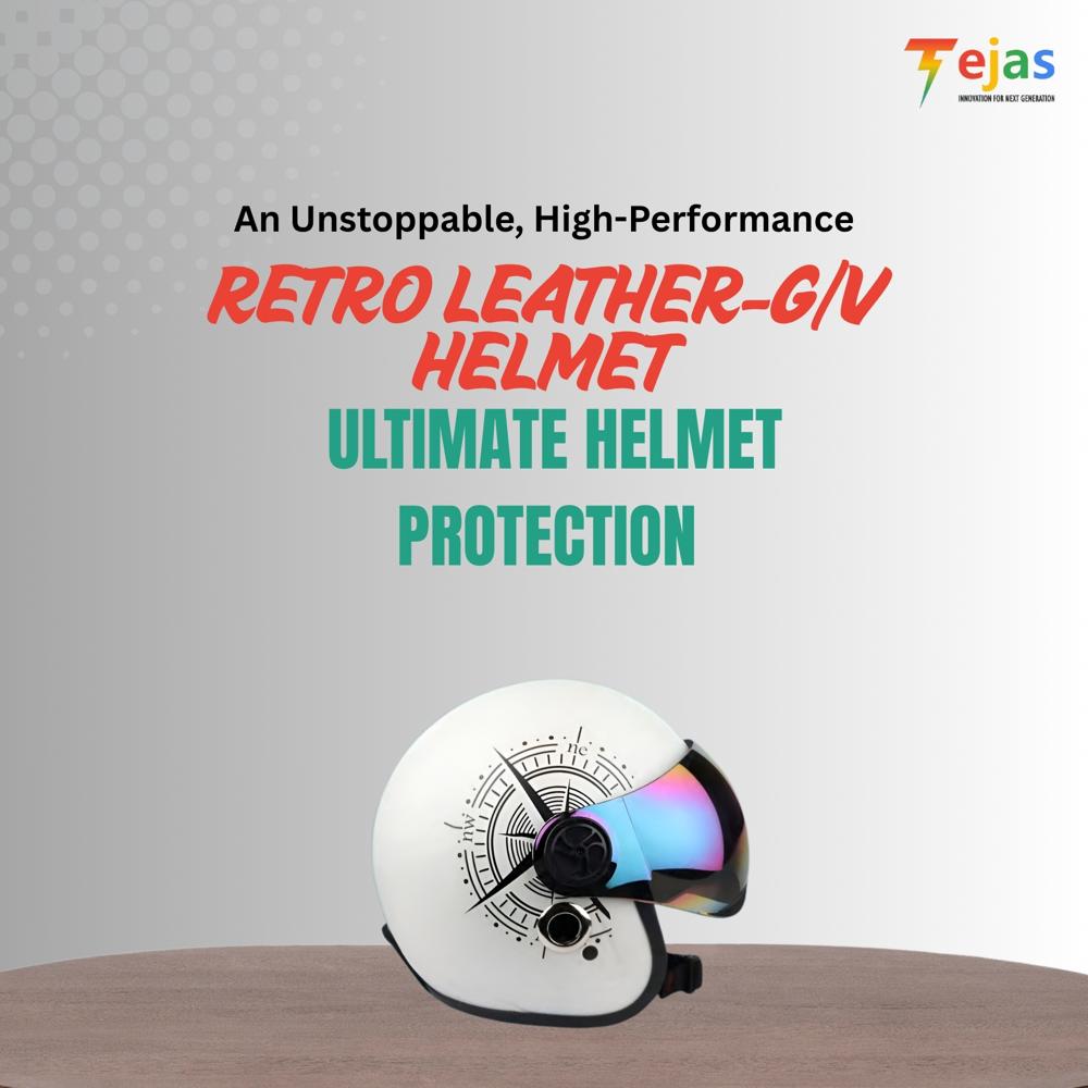 RETRO LEATHER-G/V	Helmet