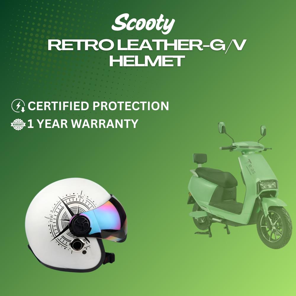 RETRO LEATHER-G/V	Helmet