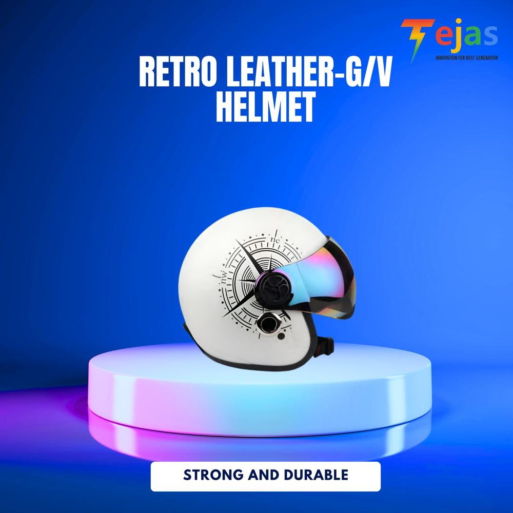 RETRO LEATHER-G/V	Helmet