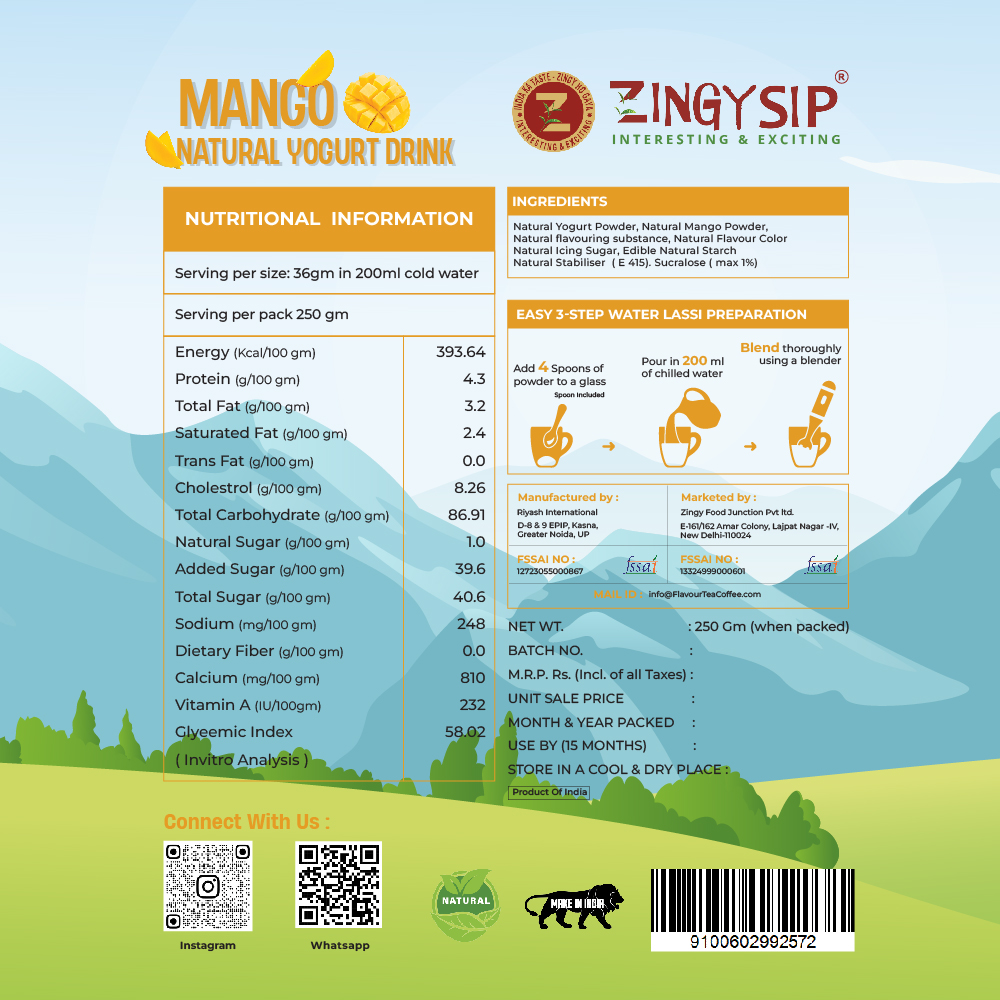 MANGO NATURAL YOGURT DRINK
