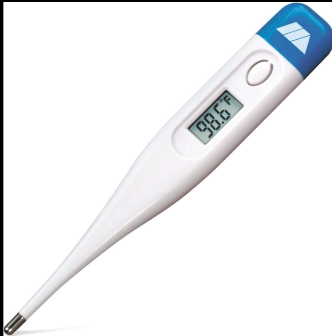 Flexible Digital Thermometer - Color: White Orange