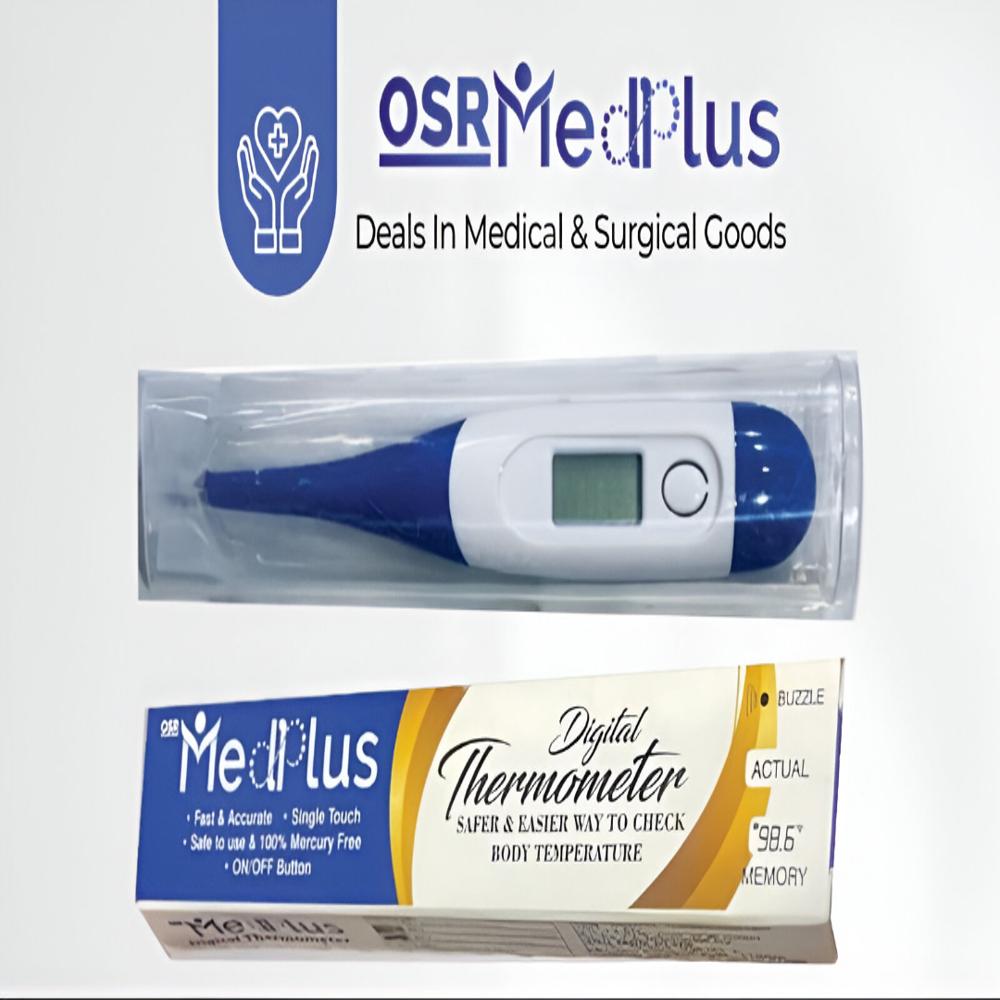 Flexible Digital Thermometer - Color: White Orange