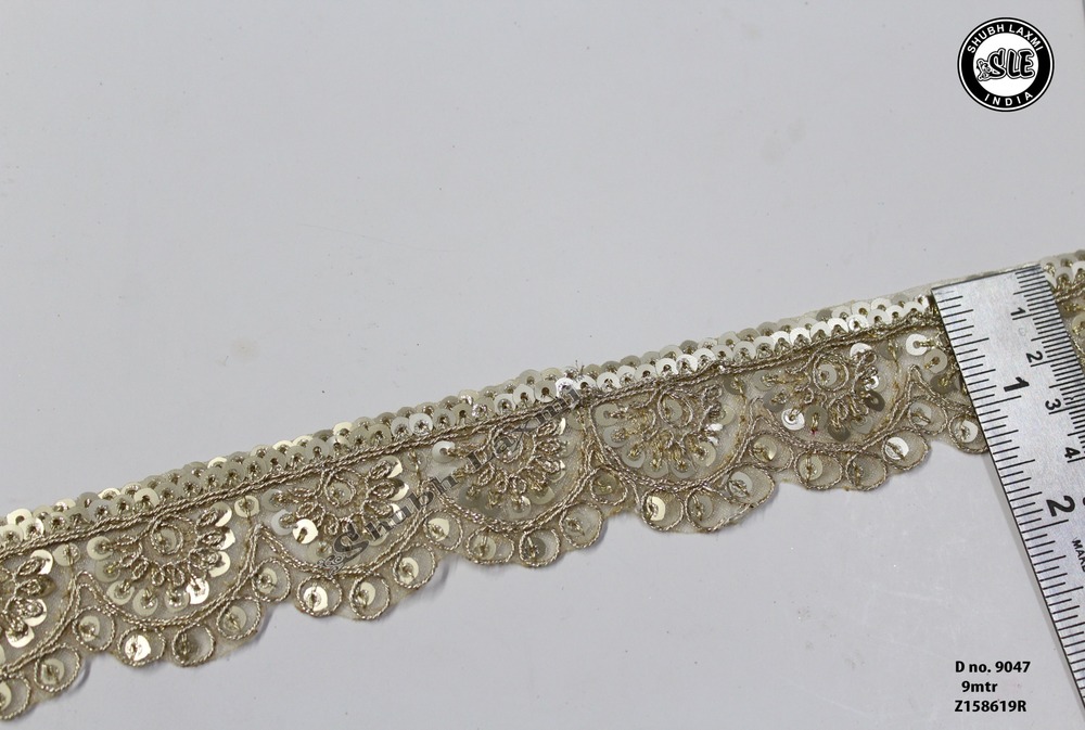 Golden, Sequence Embroidery Lace