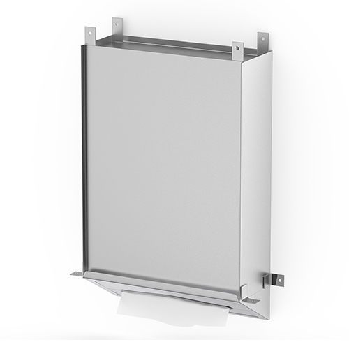 C Fold Silver Manual Paper Dispenser - Color: White