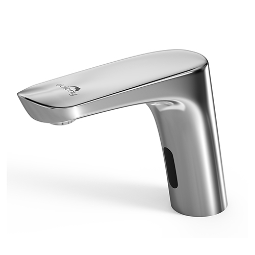 Silver Basin Mount Infrared Sensor Tap - Finish: Glossy