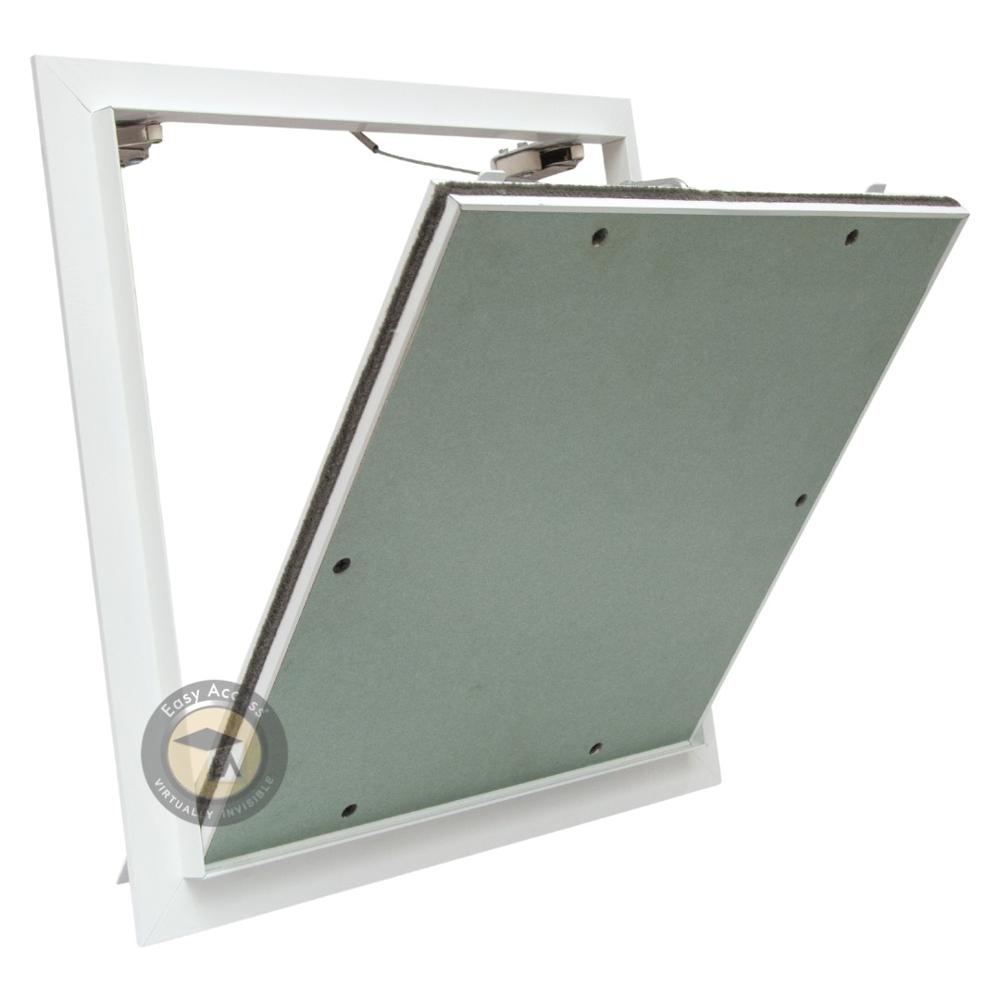Plain Board Ceiling Access Hatch Seamless Fit with Aluminum Frame & Gypsum Board Flush Mount Design, Push Catch Mechanism Non Fire Rated, Lightweight & Durable Panel for Ceiling Maintenance
