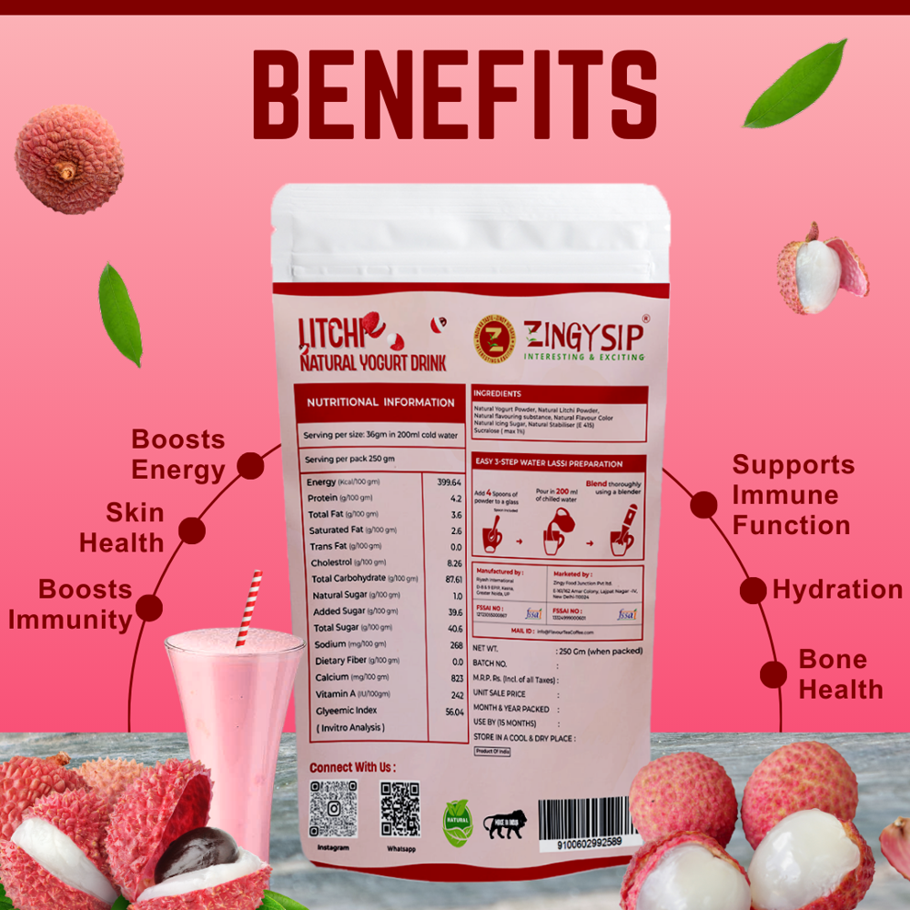 LITCHI NATURAL YOGURT DRINK