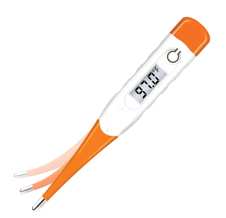 Waterproof Flexible Tip Digital Thermometer - Color: Blue White