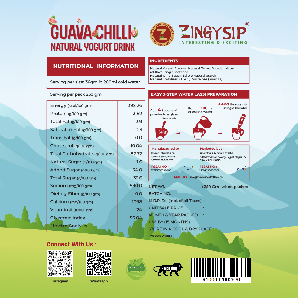 GUAVA CHILLI NATURAL YOGURT DRINK