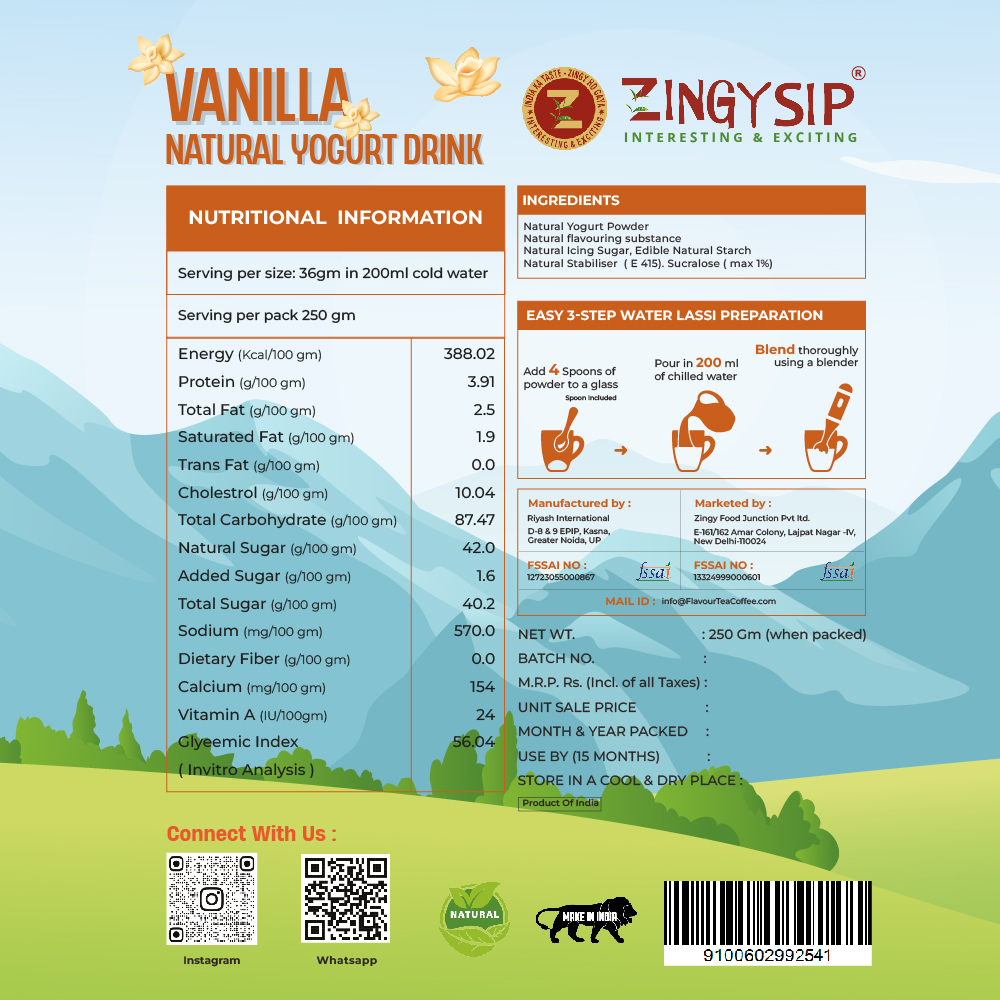 VANILLA NATURAL YOGURT DRINK