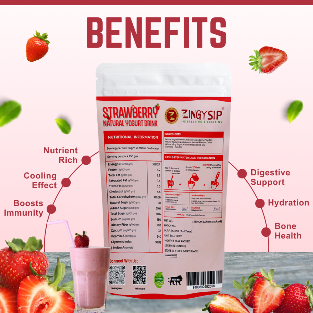 STRAWBERRY NATURAL YOGURT DRINK