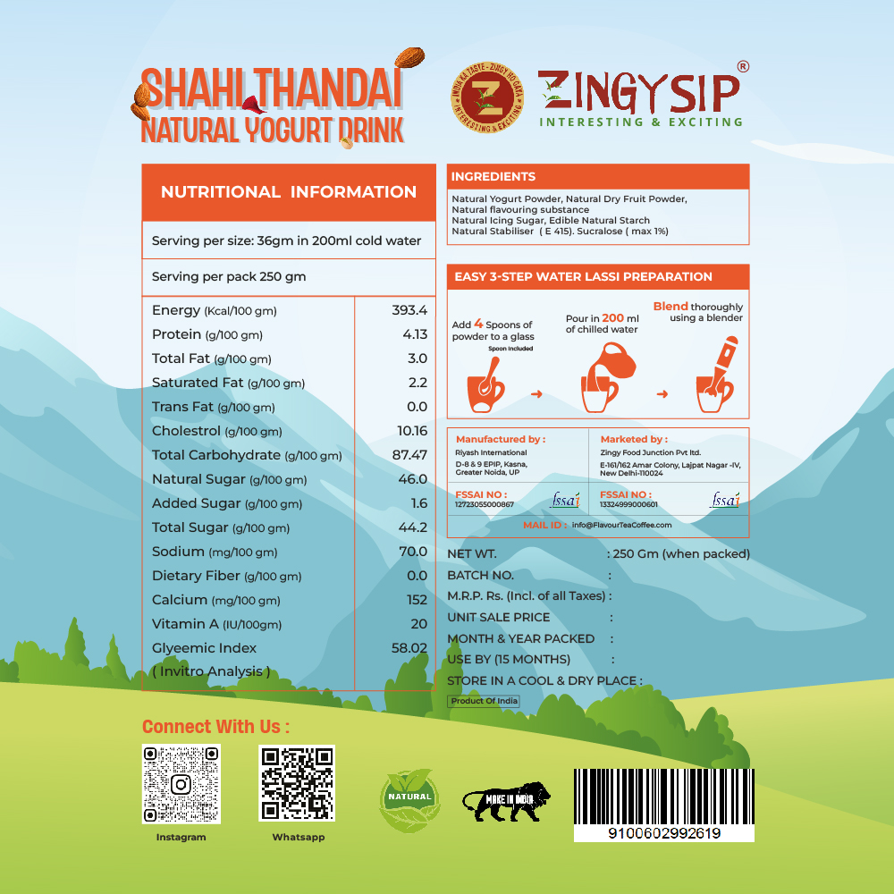 THANDAI NATURAL YOGURT DRINK