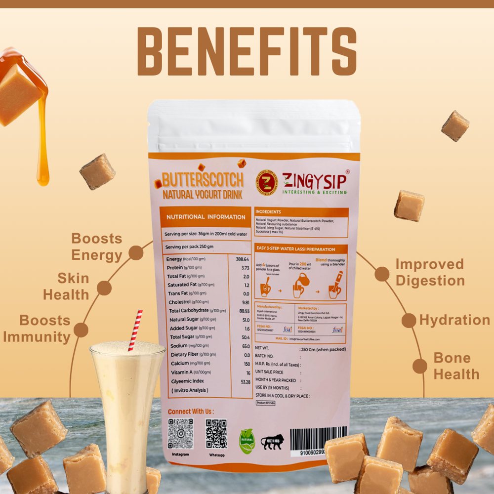 BUTTERSCOTCH NATURAL YOGURT DRINK