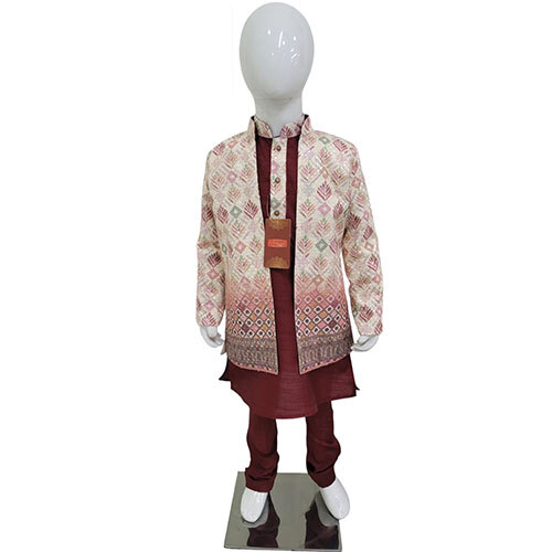 Kids Maroon Indo Pajama