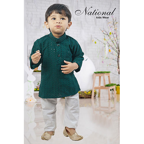 Kids Green Kurta Pajama