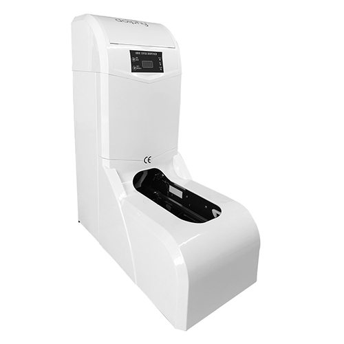 White Automatic Shoe Cover Dispenser With Display - Design: Modern