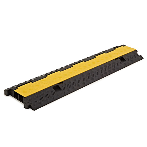 2 Channel Flexible Cable Protector - Color: Black Yellow