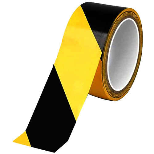 Zebra Lines Safety Hazard Floor Marking Tape - Color: Yellow And Black