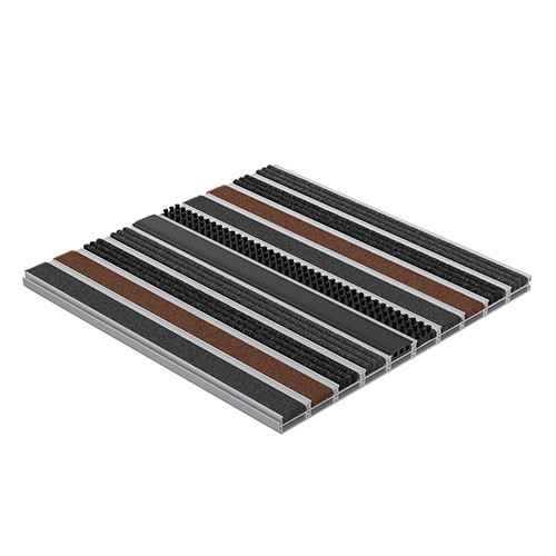 Interconnected Aluminium Dust Buster Mat - Color: Silver Or Black
