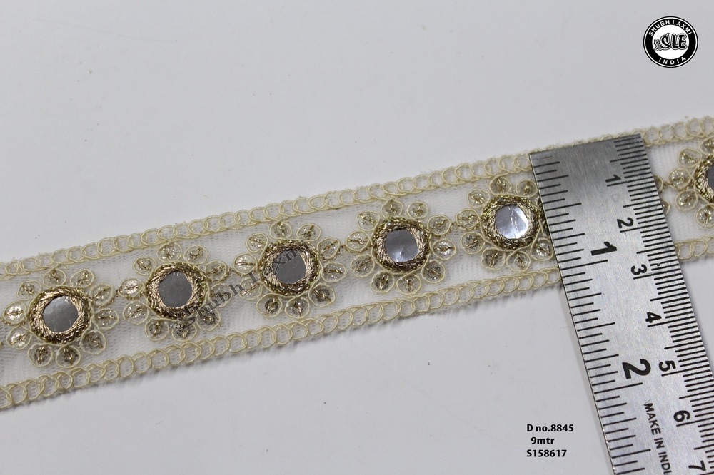 Off whit ,Embroidery Sequence Lace