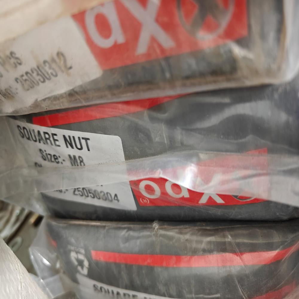 Ss 202 8mm Square Nut - Color: Silver