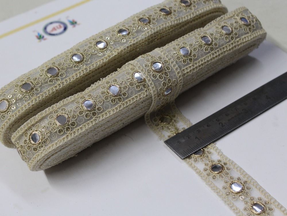 Off Whit ,Embroidery Sequence Lace
