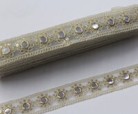 Off whit ,Embroidery Sequence Lace
