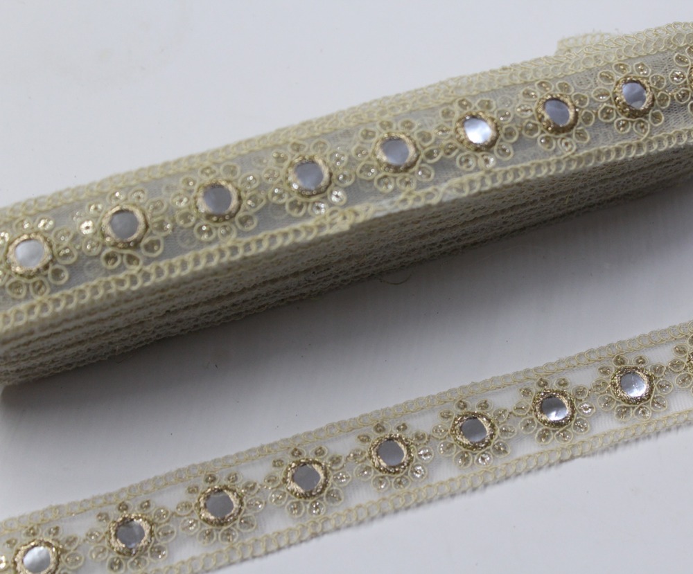 Off Whit ,Embroidery Sequence Lace
