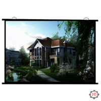 HI-TECH Map Type Projector Screen, 6X4 HI-TECH High Gain Fabric